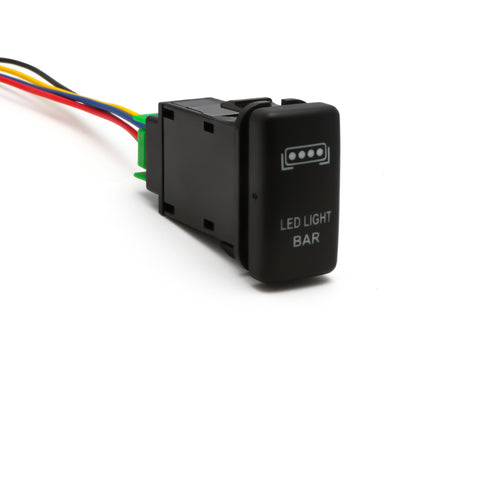 1x OE LED LIGHT BAR Push Button Switch w/ Wiring Indicator Light Kit for Toyota