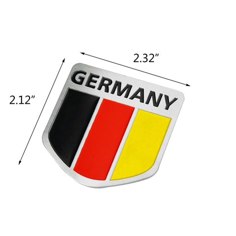 Alloy Metal German Germany Flag Chrome Emblem Badge Sticker