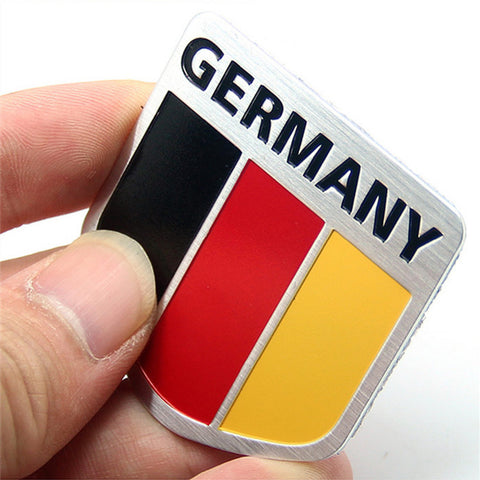 Alloy Metal German Germany Flag Chrome Emblem Badge Sticker