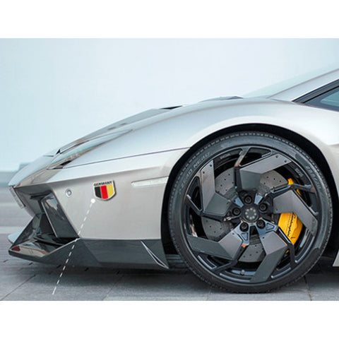 Alloy Metal German Germany Flag Chrome Emblem Badge Sticker