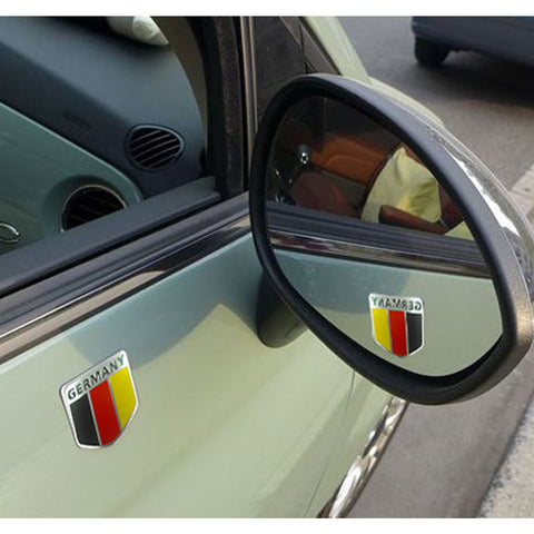 Alloy Metal German Germany Flag Chrome Emblem Badge Sticker