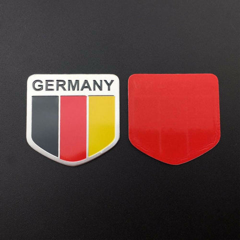 Alloy Metal German Germany Flag Chrome Emblem Badge Sticker