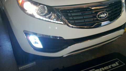 6000K Bright White / 8000K Ice Blue 880 899 Projector Lens Iceberg LED Fog Lamp Driving DRL Light
