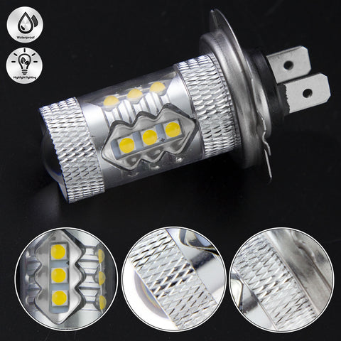 H7 Gold Yellow 80W Projector Lens CREE LED Bulbs for Hyundai Daytime Running Light