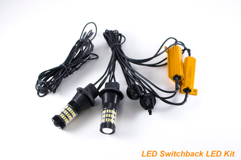 2x 7440 Dual Color Switchback White Amber LED Kit for DRL Turn Signal Lights NEW