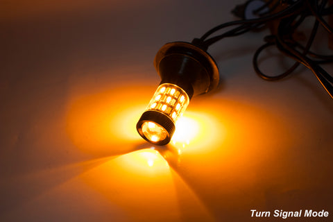 2x 7440 Dual Color Switchback White Amber LED Kit for DRL Turn Signal Lights NEW