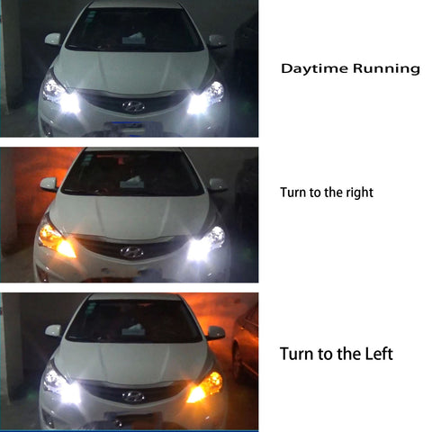 1157 Dual Color White 6000K\ Amber 3000K Switchback LED For Hyundai Kia Nissan Honda Acura Front Turn Signal Bulb Lamps