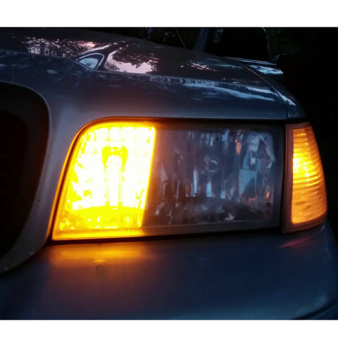 Dual Color White Amber 7443 7444NA 120 SMD Switchback LED Bulbs for Front Turn Signal Lights