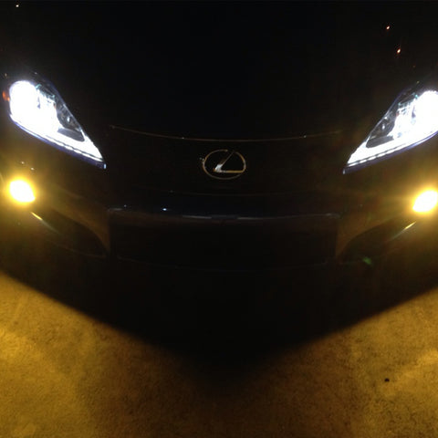 6000K Xenon White\ 3000K Gold Yellow 12-SMD 3030 H11 H9 H8 Cree LED Bulbs for 2006-17 Honda Civic CR-V Fit Fog Light Driving