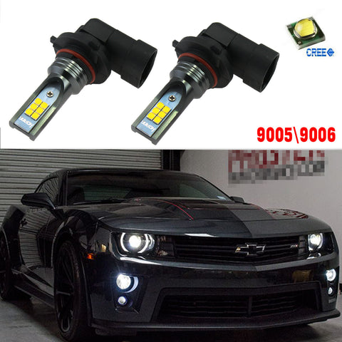 2X 9005 9006 H10 6000K Xenon White\ 3000K Gold Yellow CREE LED Bulbs Kits for Lexus Toyota DRL daytime running light NEW