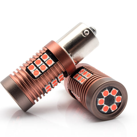 2pcs 3030 Ultra Red 1156 BA15S 30-SMD LED Brake Tail Stop Light Bulbs 2357 7506