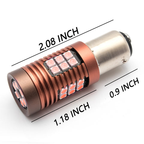 2pcs 3030 Ultra Red 1156 BA15S 30-SMD LED Brake Tail Stop Light Bulbs 2357 7506