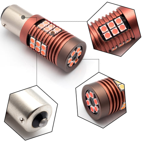 2pcs 3030 Ultra Red 1156 BA15S 30-SMD LED Brake Tail Stop Light Bulbs 2357 7506