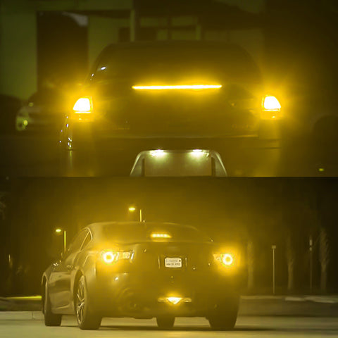 1157 3000K Yellow Amber 30-SMD LED Bulbs for Turn Signal Side Marker Light