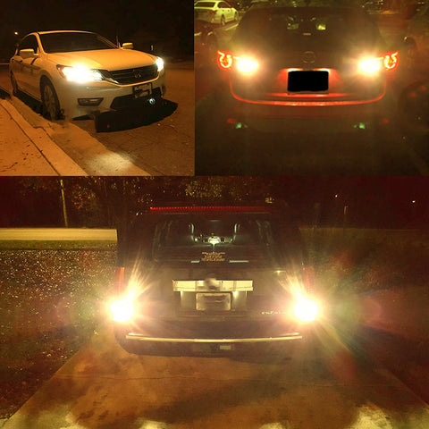 1157 3000K Yellow Amber 30-SMD LED Bulbs for Turn Signal Side Marker Light