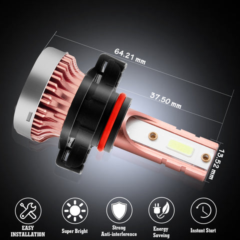 H16 5202 LED Fog Driving Light Bulb with Super Bright COB LED Chips Replace for Daytime Running Light DRL Fog Light Lamp Bulbs, 8000K Ice Blue