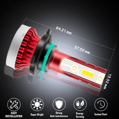 9006 HB4 High Power Fog Driving Light 6000K White COB LED Bulbs Lamp 6000LM