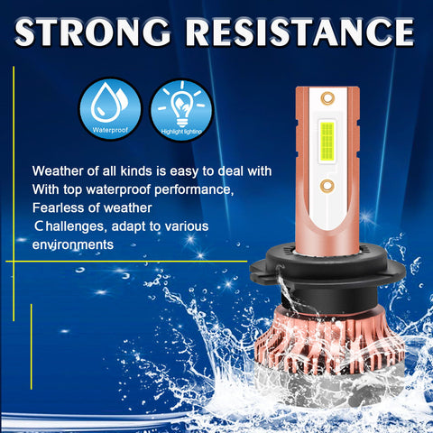 8000K Ice Blue H7 LED COB Headlight Daytime Running Light Bulbs DRL