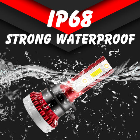 6000K Super White H7 LED Headlight Replacement Bulbs