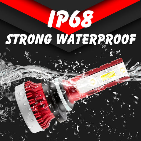 9145 H10 100W 6000K White LED Fog Light Bulbs