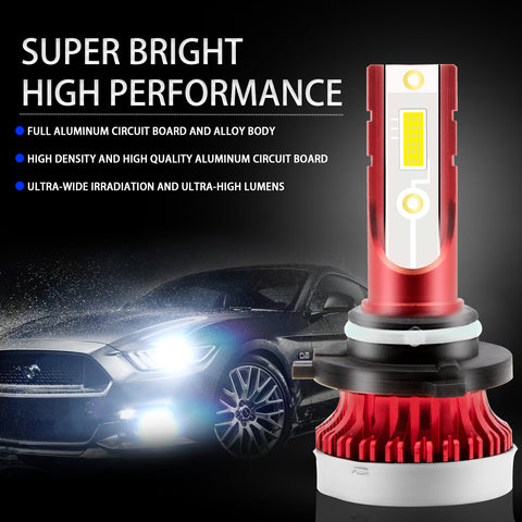 9145 H10 100W 6000K White LED Fog Light Bulbs