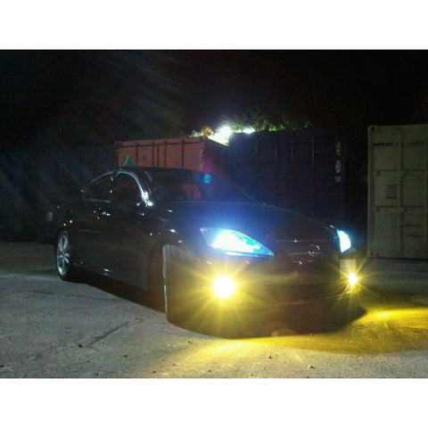 H16 5202 PSX24W LED Fog Driving Light Bulb with Super Bright COB LED Chips Replace for Daytime Running Light DRL Fog Light Lamp Bulbs, 3000K Golden Yellow