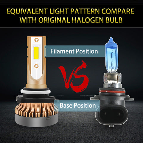 H10 9145 LED Driving Fog Light Bulbs 3000K Golden Yellow Upgrade Super Bright
