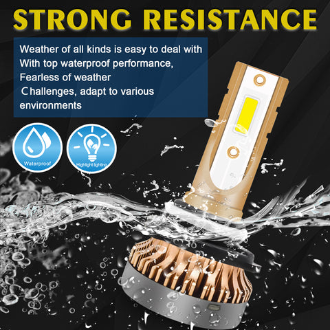 H10 9145 LED Driving Fog Light Bulbs 3000K Golden Yellow Upgrade Super Bright