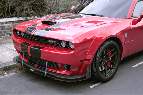 NEO Aluminum Chrome Front Bumper Lip Splitter Diffuser Spoiler Strut Rod Tie Support Bar Universal (Adjustable 8''-11'')