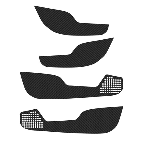 Carbon Fiber Texture Door Anti Kick Pad Guard Stickers For Honda Civic 2016-2020