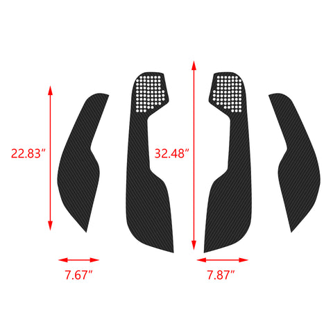 Carbon Fiber Texture Door Anti Kick Pad Guard Stickers For Honda Civic 2016-2020