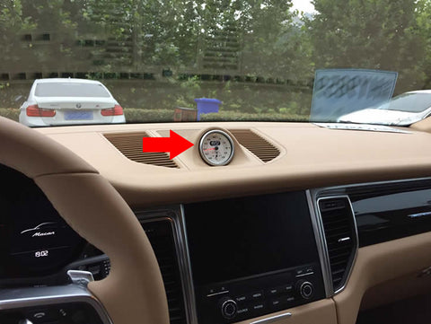 Interior Guard Dial Gauge Face Cover Trim Sporty Chrono Instrument Overlay for Porsche Macan Boxster Cayenne Cayman 991 Panamera 970 (White)