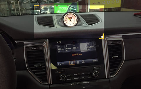 Interior Guard Dial Gauge Face Cover Trim Sporty Chrono Instrument Overlay for Porsche Macan Boxster Cayenne Cayman 991 Panamera 970 (White)