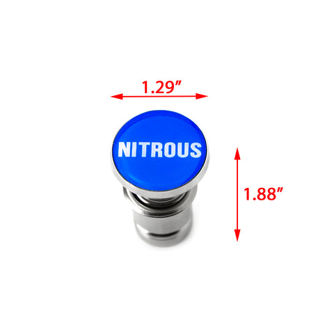Car Cigarette Lighter Replacement, NITROUS Button 12V Accessory Push Button Fits Most Automotive Vehicles (Blue)