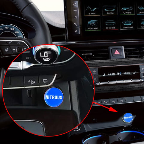 FIRE Missiles and Nitrous Cigarette Lighter Push Buttons Plug Replacement Covers, Fit Cars Trucks SUVs with 12V Power Source