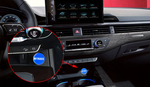 Car Cigarette Lighter Replacement, NITROUS Button 12V Accessory Push Button Fits Most Automotive Vehicles (Blue)