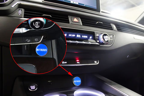 Car Cigarette Lighter Replacement, NITROUS Button 12V Accessory Push Button Fits Most Automotive Vehicles (Blue)