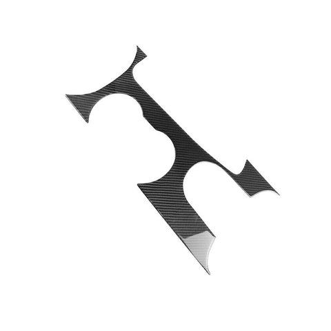 Carbon Fiber Center Console Gear Shift Box Water Cup Holder Panel Frame Decal Cover Trim for Ford Mustang Sixth Generation 2015 2016 2017 2018 2019