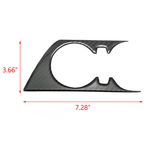 Carbon Fiber Water Cup Holder Trim Interior Decoration Decal Frame Cover Trim Sticker for Chevrolet Camaro 2016-2024
