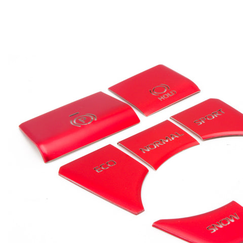Red Gear Accessories P Gear Brake Hold Function Button Frame Trims 7 Pieces For Toyota RAV4 2019