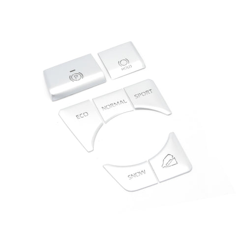 Silver Gear Accessories P Gear Brake Hold Function Button Frame Trims 7 Pieces For Toyota RAV4 2019