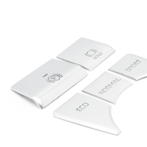 Silver Gear Accessories P Gear Brake Hold Function Button Frame Trims 7 Pieces For Toyota RAV4 2019