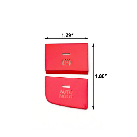 Red Interior Parking Accessories P-Gear P Gear Brake Hold Function Button Frame Trims For Mazda 3 Axela 2019 2020