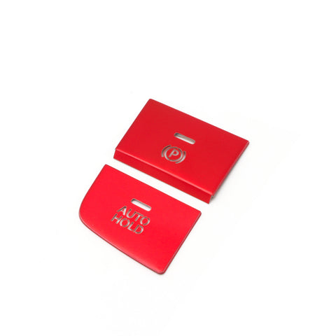 Red Interior Parking Accessories P-Gear P Gear Brake Hold Function Button Frame Trims For Mazda 3 Axela 2019 2020