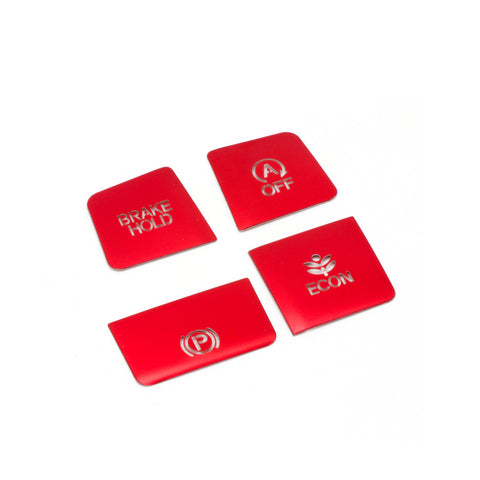 Red Gear Accessories P Gear Brake Hold Function Button Frame Cover Trims For Honda Civic 2018 2019