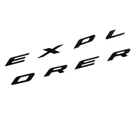 EXPLORER Emblem Decal Sticker Front Hood Rear Trunk Badge For Ford Matte Silver Chrome/Matte Black/Silver