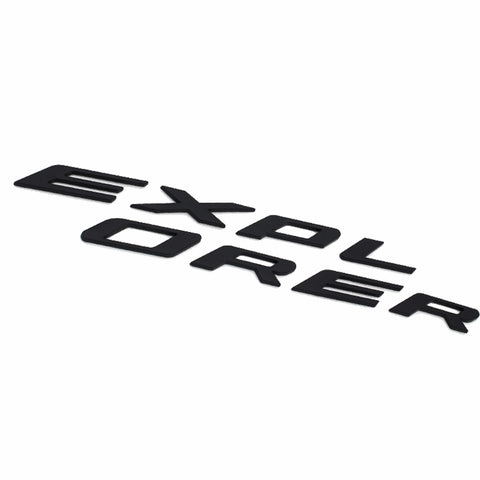 EXPLORER Emblem Decal Sticker Front Hood Rear Trunk Badge For Ford Matte Silver Chrome/Matte Black/Silver