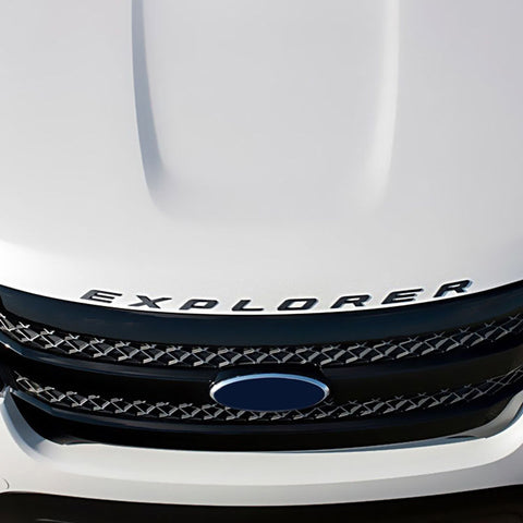 EXPLORER Emblem Decal Sticker Front Hood Rear Trunk Badge For Ford Matte Silver Chrome/Matte Black/Silver