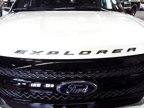 EXPLORER Emblem Decal Sticker Front Hood Rear Trunk Badge For Ford Matte Silver Chrome/Matte Black/Silver