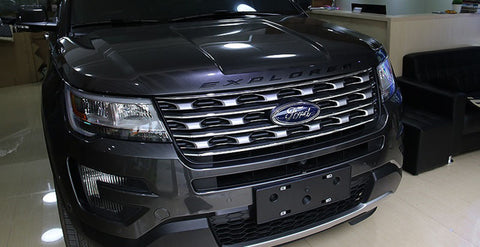 EXPLORER Emblem Decal Sticker Front Hood Rear Trunk Badge For Ford Matte Silver Chrome/Matte Black/Silver